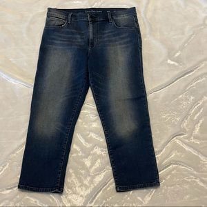 Calvin Klein Women’s Cropped Boyfriend Blue Jeans